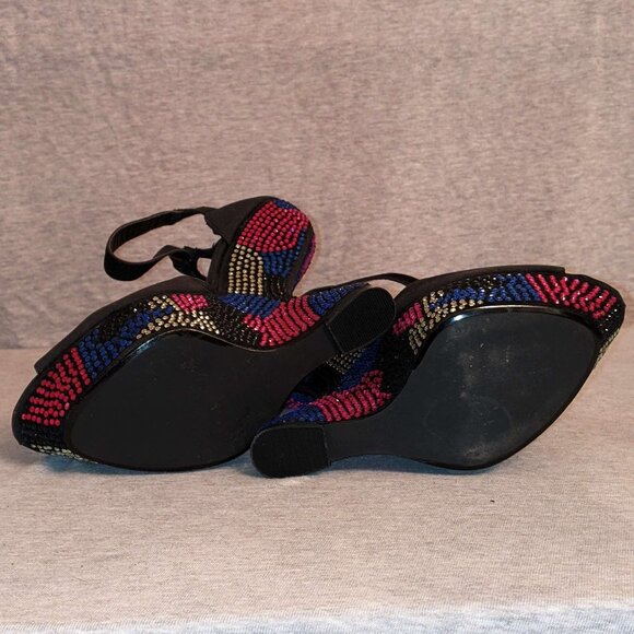 Steve Madden Sparkly Multi Colour Stiletto Heel Shoes Gimmick - Picture 4 of 8